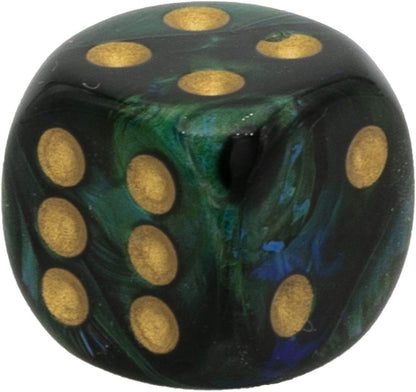 Dadi D6 Scarab Jade w/Gold (36)