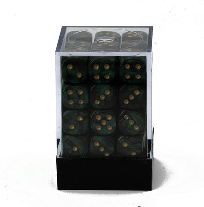 Dadi D6 Scarab Jade w/Gold (36)