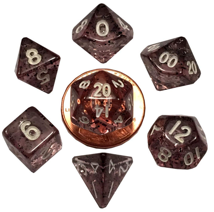 Ethereal Black 10mm Mini Polyhedral Dice Set