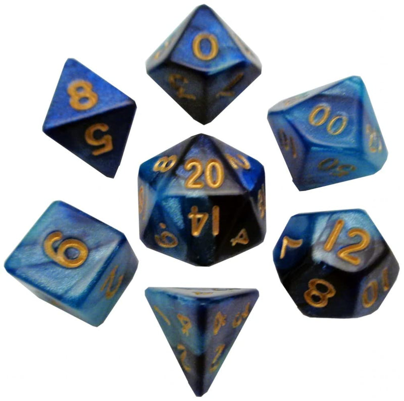 Dark Blue & Light Blue w/Gold (7)