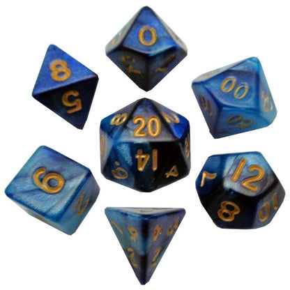 Dark Blue & Light Blue w/Gold (7)