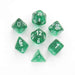 DND Dice Set-Chessex D&D Dice-16mm Translucent Green and White Plastic Polyhedral Dice Set-Dungeons and Dragons Dice Includes 7 Dice - D4 D6 D8 D10 D12 D20 D%, Various (CHX23075
