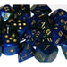 Polyhedral Dice: Gemini - Blue-Green with Gold (7)