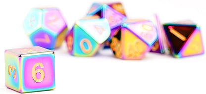 7 Count 16mm Flame Torched Rainbow Dice