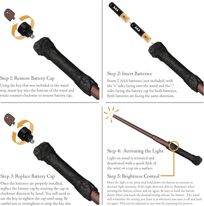 The Noble Collection NN1910 Harry Potter Illuminating Wand, 14-Inch