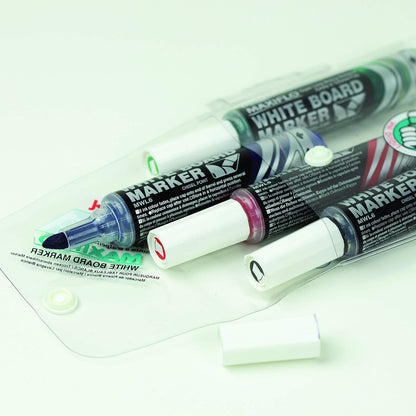 Pentel Maxiflo Dry Wipe Chisel Tip Marker - Red (Pack of 12