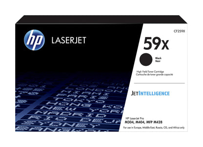 HP 59X CF259X, Negro, Cartucho Tóner de Alta Capacidad Original, de 10.000 páginas, para impresoras HP LaserJet Pro M404n, M404dn, M404dw, MFP M428dw, MFP M428fdn, MFP M428fdw y M304a