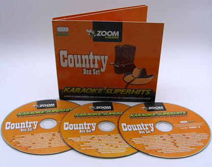 Zoom Karaoke CD+G - Country Superhits - Triple CD+G Karaoke Pack