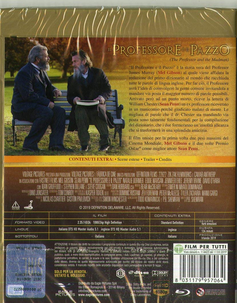 Il Professore E Il Pazzo Combo (Br+Dv)