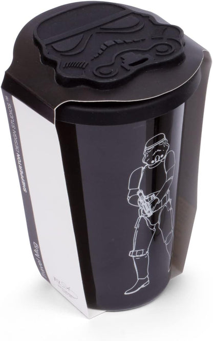 Shepperton Design STMTRPTMB Original Stormtrooper Ceramic Mug with Silicone Lid (Black