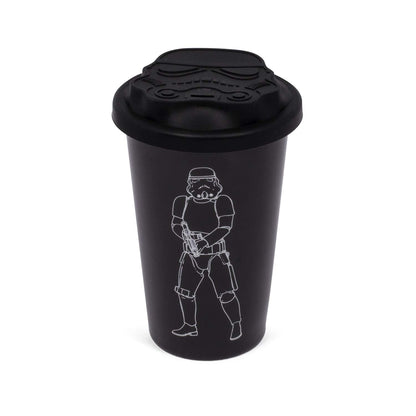 Shepperton Design STMTRPTMB Original Stormtrooper Ceramic Mug with Silicone Lid (Black
