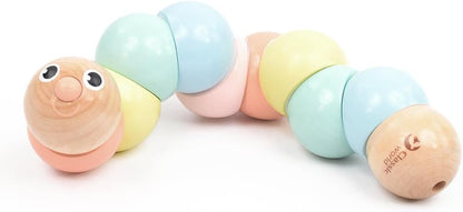 Classic World 54235 Wooden Babies, Toddlers and Kids, Twist Caterpillar (Pastel)