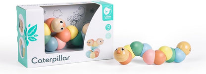 Classic World 54235 Wooden Babies, Toddlers and Kids, Twist Caterpillar (Pastel)