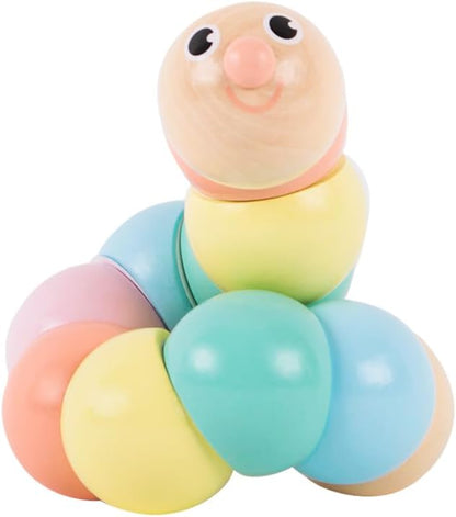 Classic World 54235 Wooden Babies, Toddlers and Kids, Twist Caterpillar (Pastel)
