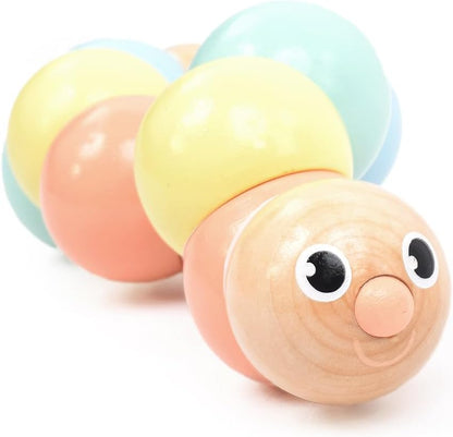 Classic World 54235 Wooden Babies, Toddlers and Kids, Twist Caterpillar (Pastel)