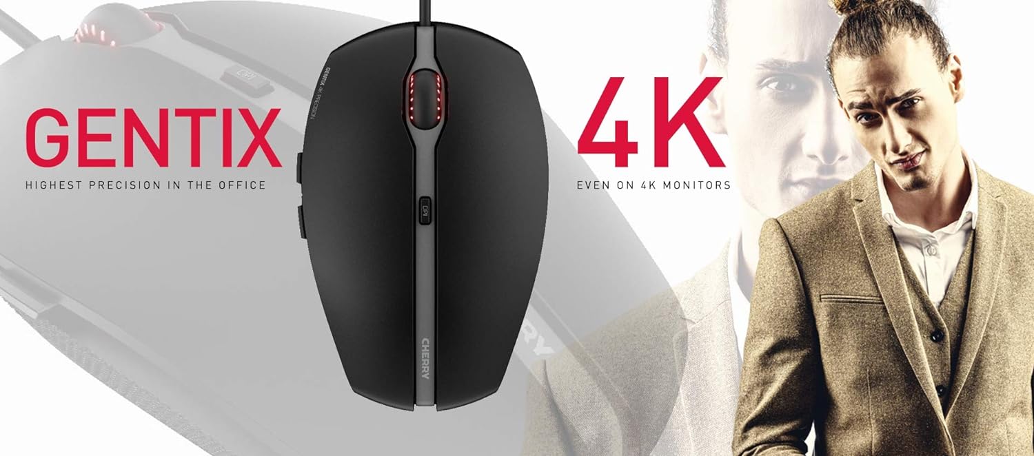 Cherry Gentix 4K Corded Mouse Black JM-0340-2