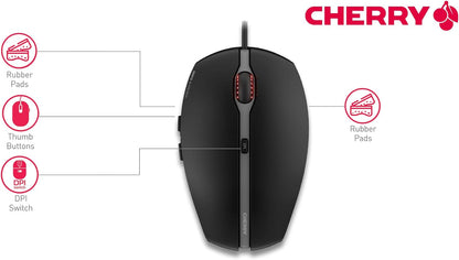 Cherry Gentix 4K Corded Mouse Black JM-0340-2