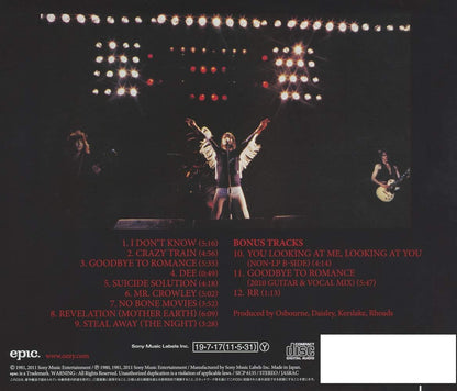 Blizzard Of Ozz (incl. bonus material)