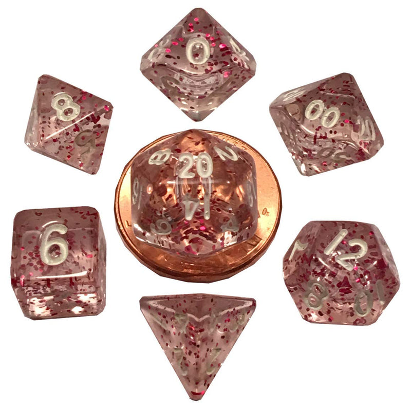 Ethereal Light Purple 10mm Mini Polyhedral Dice Set