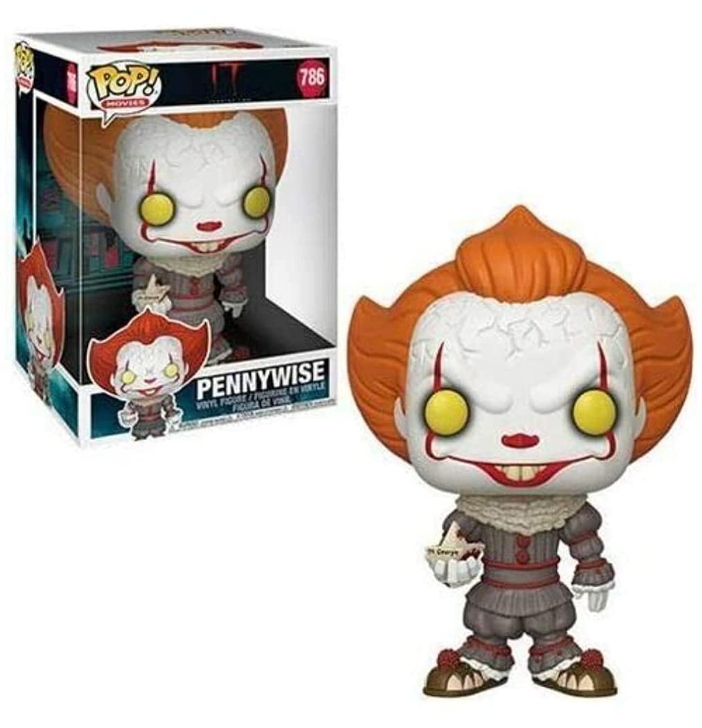 Funko POP! Movies: IT: Chapter 1-10" Pennywise With Boat - IT 2017 - Collectable Vinyl Figure - Gift Idea - Official Merchandise - Toys for Kids & Adults - Movies Fans - Model Figure for Collectors
