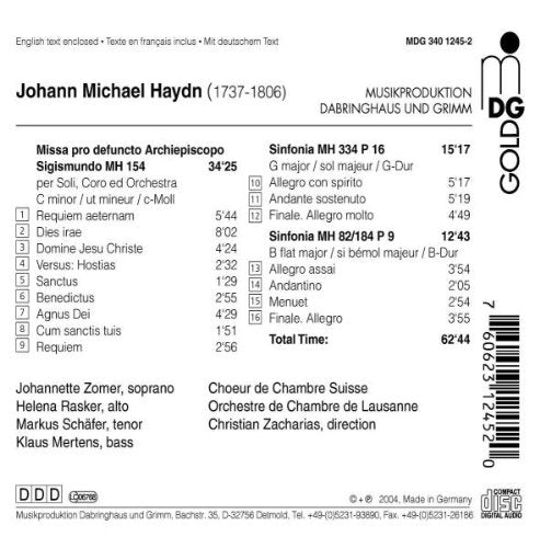 Haydn: Requiem & Symphonies P9 & P16