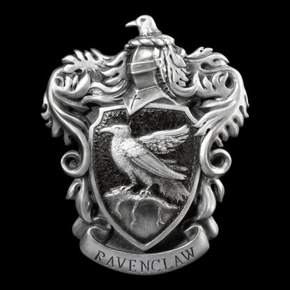 The Noble Collection Harry Potter Ravenclaw Crest Wall Art - 11in (28cm) Elegant Silver Resin Wall Plaque - Officially Licensed Film Set Movie Props Gifts