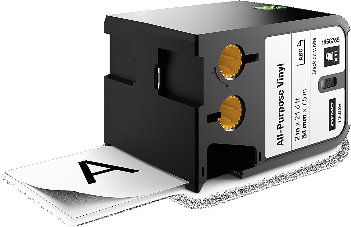 DYMO XTL All-Purpose Vinyl Labels | 54 mm x 7 m | Black on White black on white 54 mm x 7m