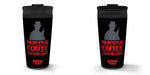 Pyramid International Stranger Things Double Walled Eco Travel Cup with Resealable Non-Drip Lid, Coffee and Contemplation Graphic 370ml/13ox- Official Merchandise