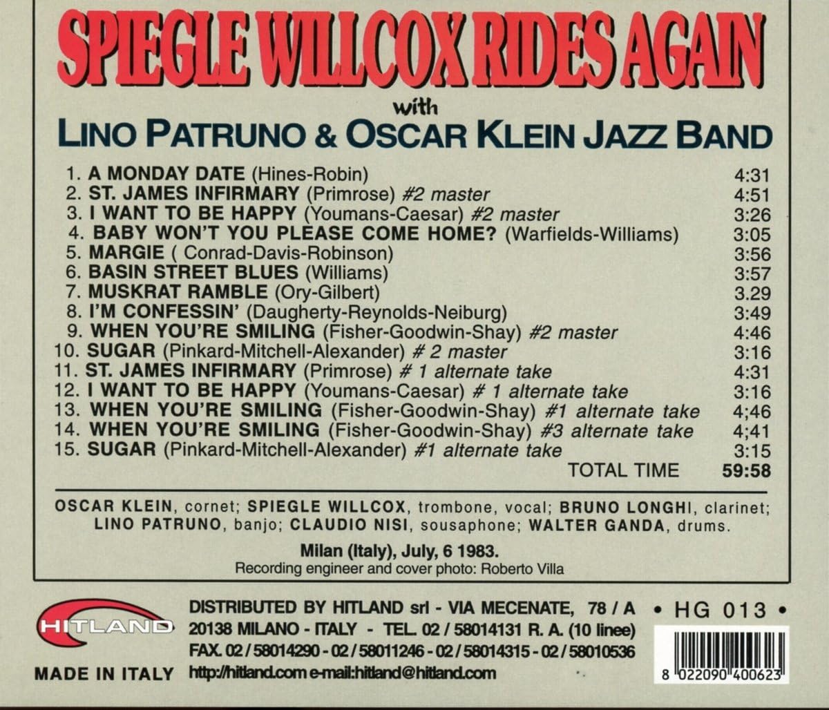Spiegle Willcox Rides Again