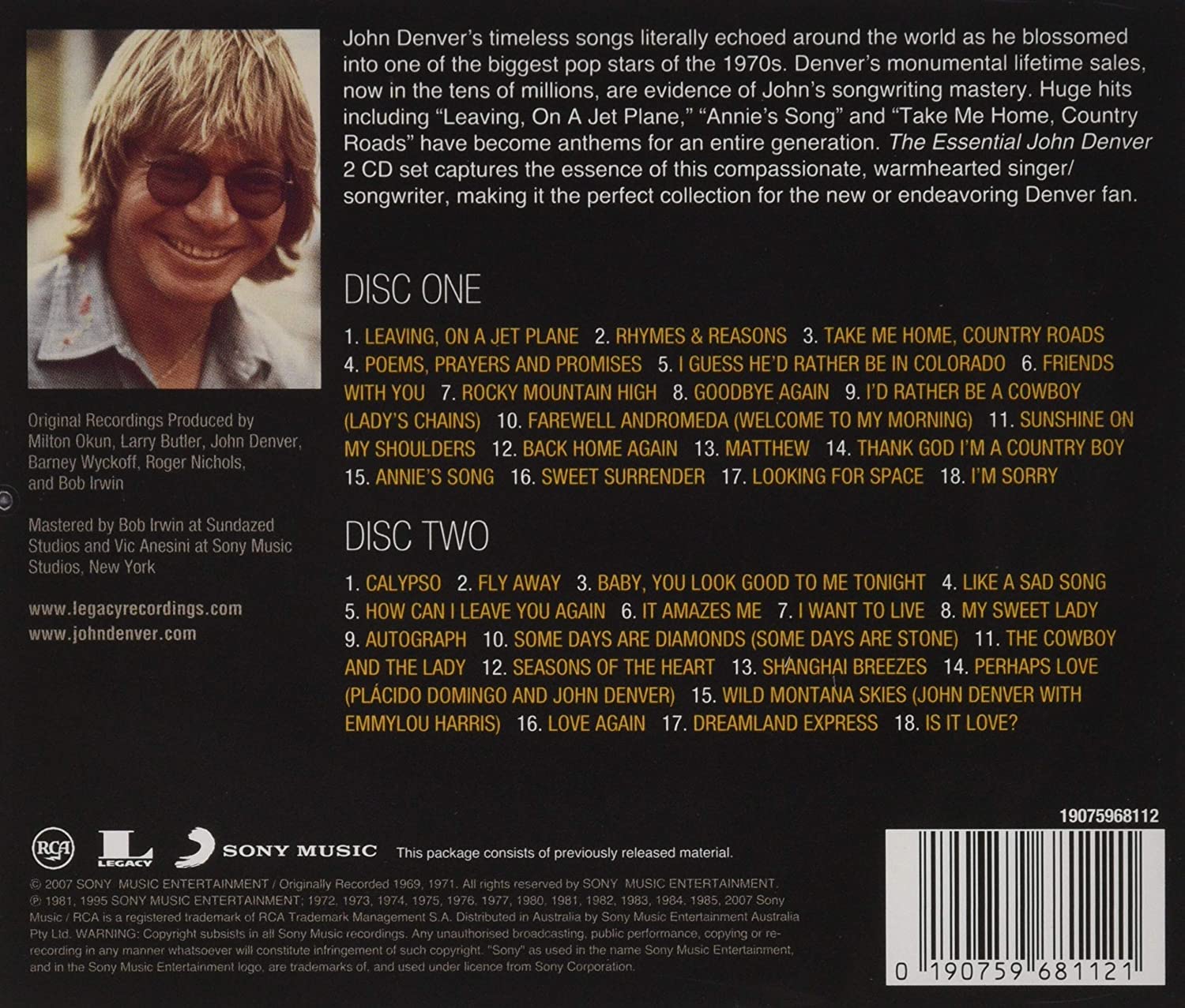 The Essential John Denver (Gold Series)