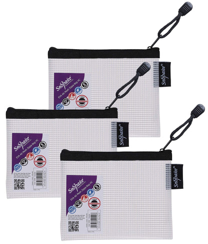 Snopake A6 High Capacity EVA Mesh Zippa-Bag  150 x 120 mm - Transparent/Black