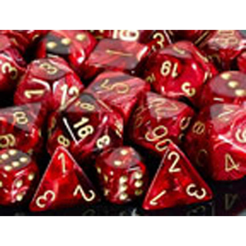 12mm d6 Dice Block: Vortex Burgundy with Gold
