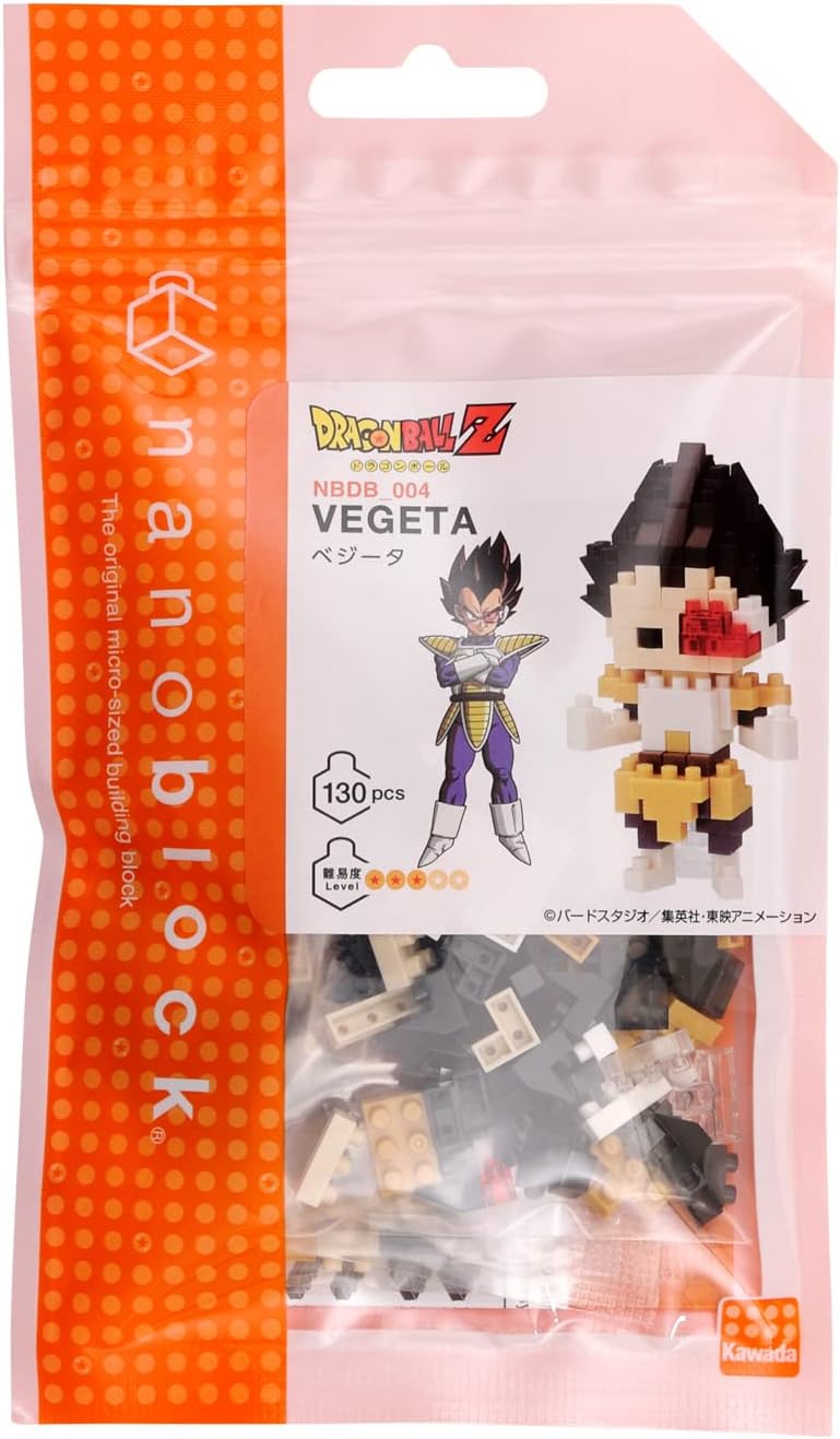 nanoblock - Vegeta , Character Collection Series Building Kit , White,130 pieces