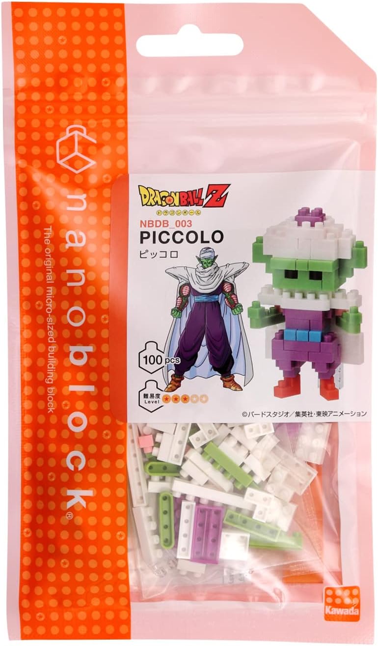 nanoblock Dragon Ball Z Piccolo Building Kit, White, 100pieces