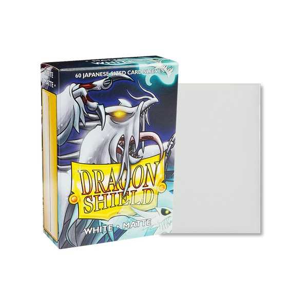 Arcane Tinman Dragon Shield Japanese Size Sleeves – Matte White 60CT - Card Sleeves Smooth & Tough - Compatible with Pokemon, Yugioh, & More– TCG, OCG,8 Inch,ART11105
