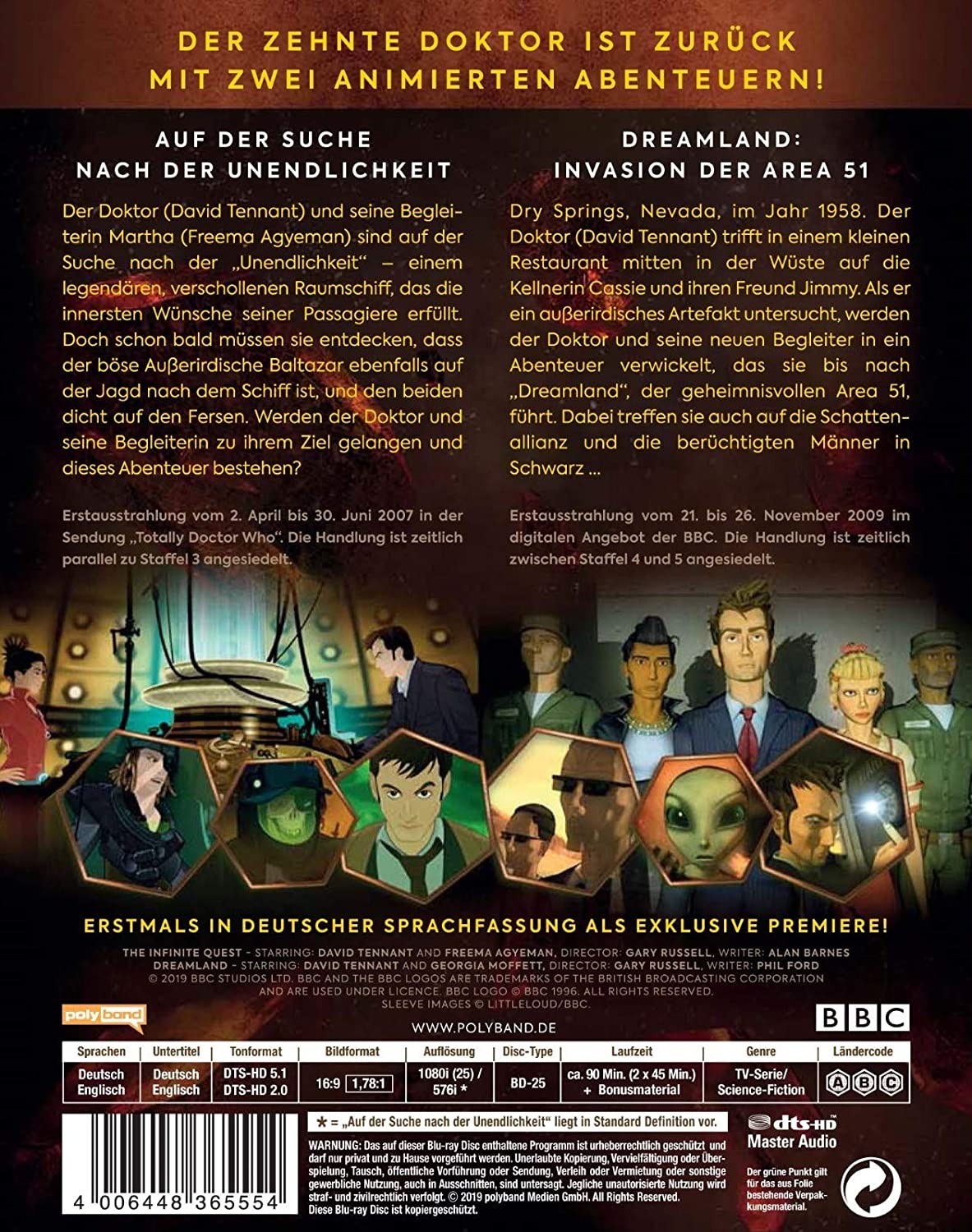 Doctor Who - Animated Double Feature Collection: Dreamland / Auf der Suche nach der Unendlichkeit
