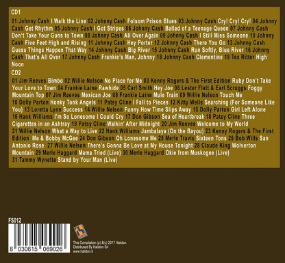 2CD 50 Songs Country, Johnny Cash, Tex Ritter, Dolly Parton, Country Music