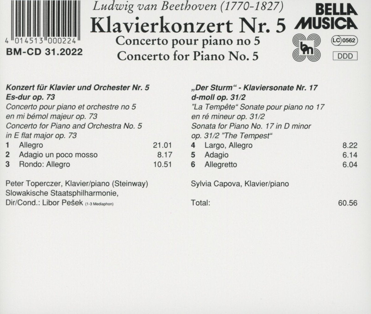 Piano Cto No 5