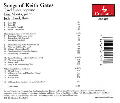 Carol/Morita/Hand Lines - Songs Of Keith Gates
