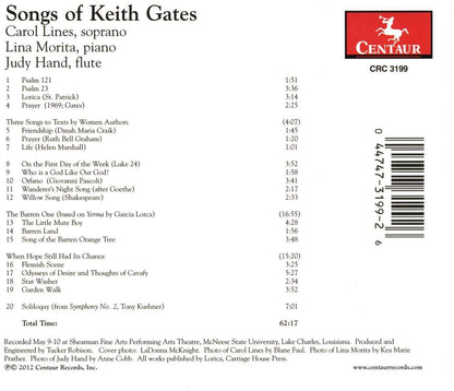 Carol/Morita/Hand Lines - Songs Of Keith Gates