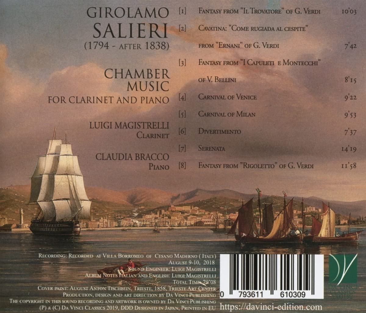 Salieri: Chamber Music For Clarinet & Piano
