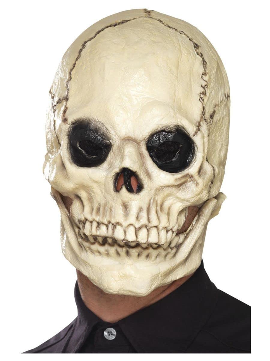 Smiffys Skull Mask, Foam Latex, White