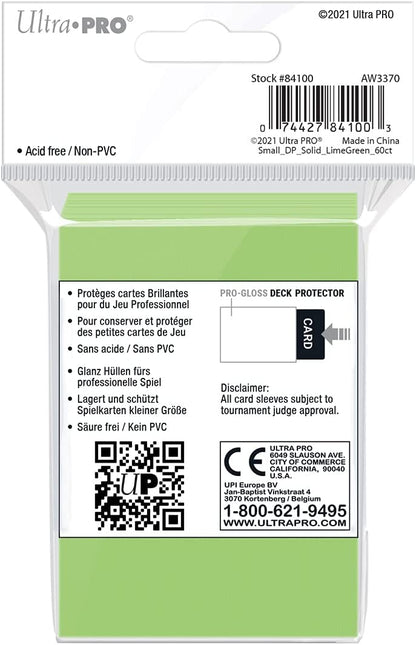 Ultra Pro Sleeves 60 d10 Card Game (Lime Green