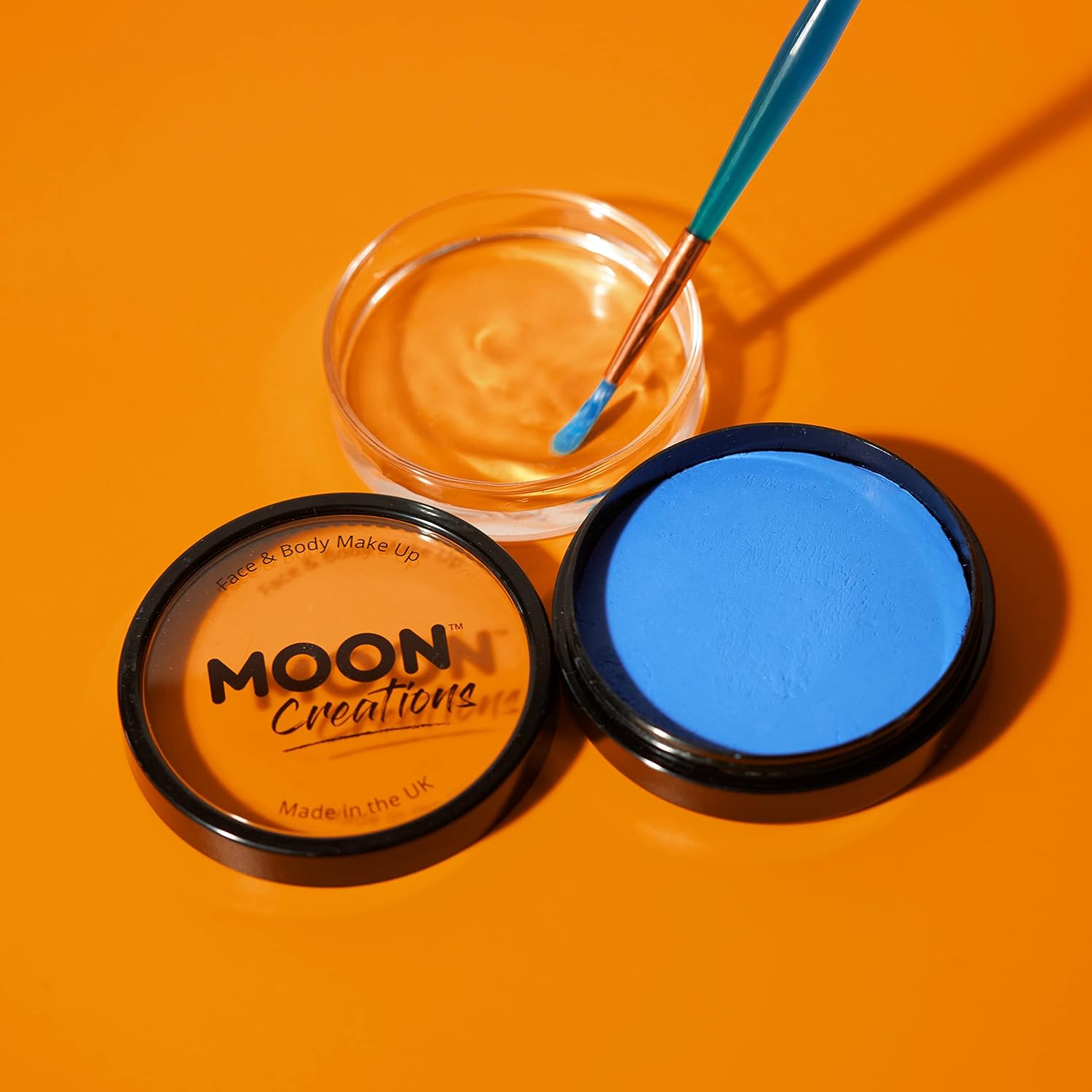 Smiffys Moon Creations Pro Face Paint Cake Pot, Dark Grey