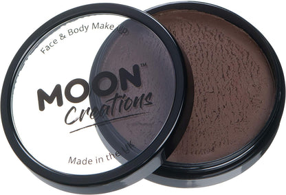 Smiffys Moon Creations Pro Face Paint Cake Pot, Dark Brown