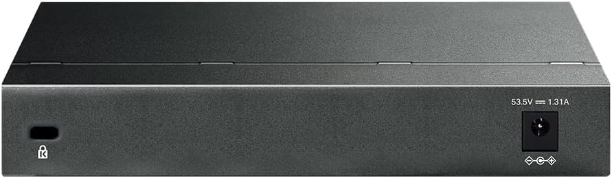 TP-Link PoE Switch 8-Port Gigabit, 4 802.3af/at PoE+ ports up to 30 W for each PoE port and 64 W for all PoE ports, Metal Casing, Network monitoring, VLAN, QoS, PoE Auto Recovery (TL-SG108PE