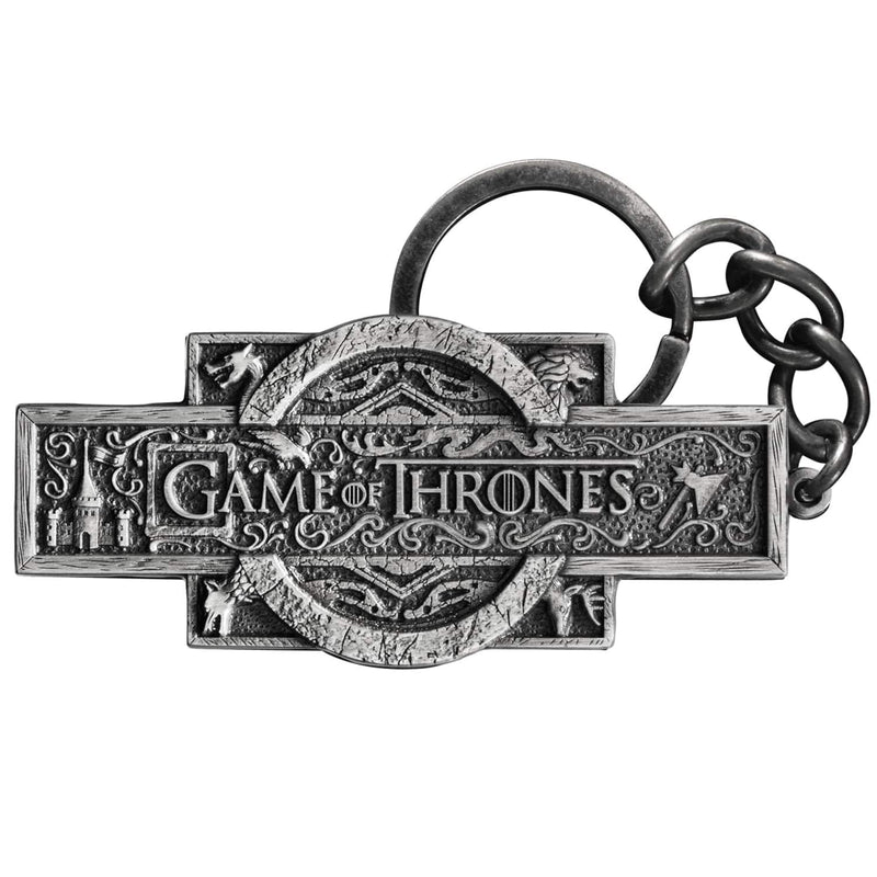 The Noble Collection Game of Thrones Logo Keychain - 2.6in (6.5cm) GOT Show's Title Logo - Game of Thrones Film Set Movie Merchandise - Gifts for Family, Friends & Game of Thrones Fans
