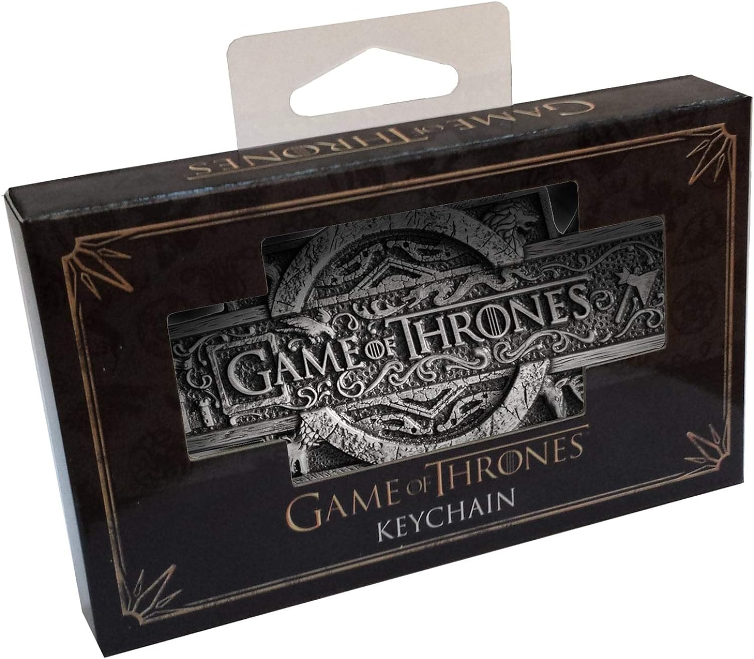 The Noble Collection Game of Thrones Logo Keychain - 2.6in (6.5cm) GOT Show's Title Logo - Game of Thrones Film Set Movie Merchandise - Gifts for Family, Friends & Game of Thrones Fans
