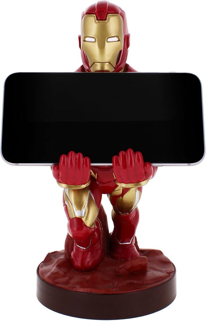 Cable Guys - Marvel Infinity Saga Iron Man Gaming Accessories Holder & Phone Holder for Most Controller (Xbox, Play Station, Nintendo Switch) & Phone Ironman Endgame
