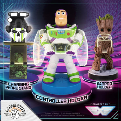 Cable Guys - Disney Toy Story Buzz Lightyear Gaming Accessories Holder & Phone Holder for Most Controller (Xbox, Play Station, Nintendo Switch) & Phone